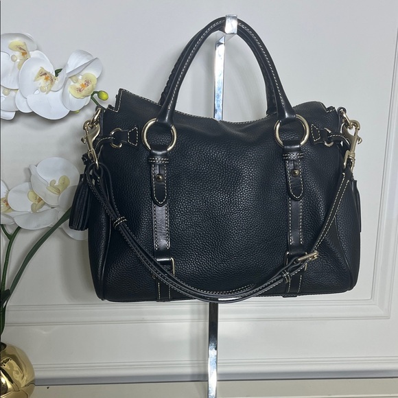Dooney & Bourke Black Satchel with Gold Accents - Picture 2 of 4